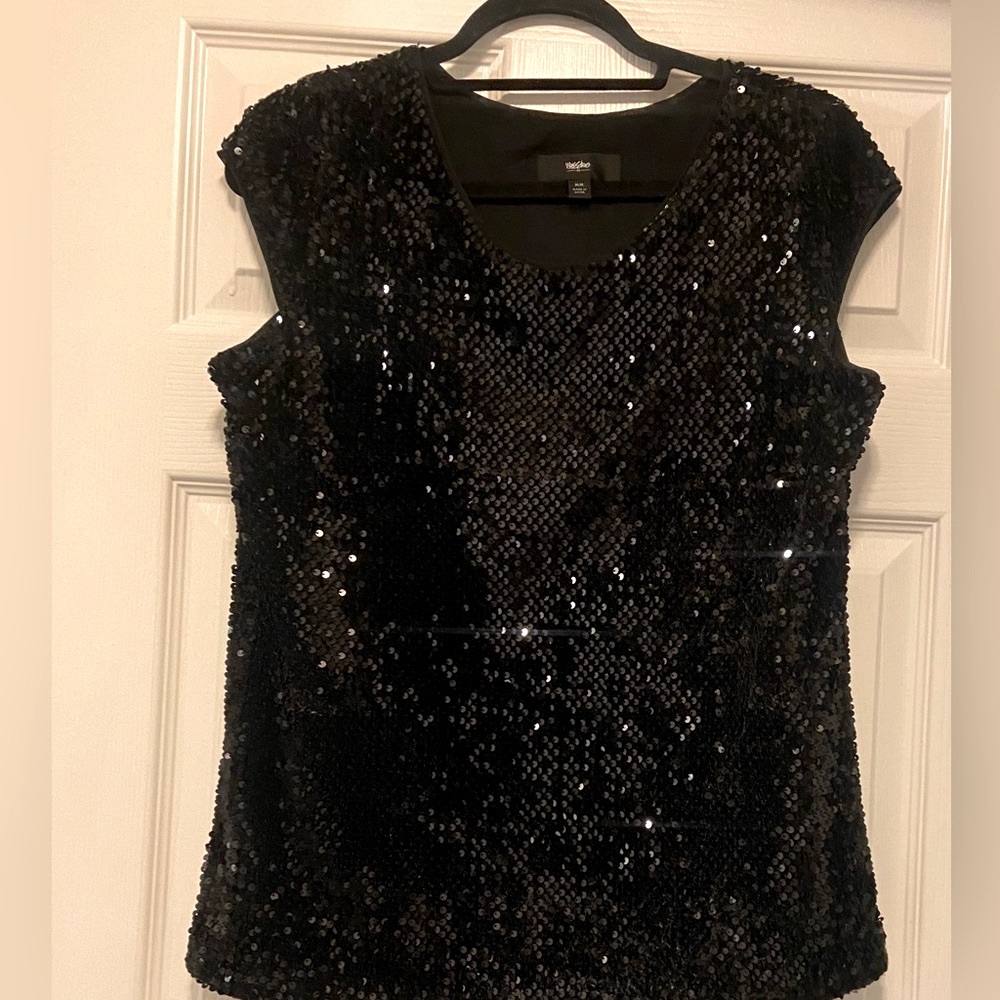 Black sequin top
